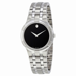 Movado Metio Black Dial Stainless Steel Mens Watch 0606203