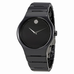 Movado Cerami Black Dial Mens Ceramic Watch 0607047