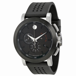 Movado Museum Black PVD Steel Chronograph Mens Watch 0606545 722631418473