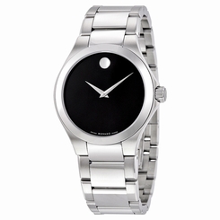 Movado Defio Black Dial Stainless Steel Mens Watch 0606333