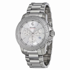 Movado Series 800 Chronograph Silver Dial Stainless Steel Mens Watch 2600111