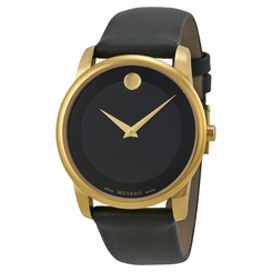 Movado Museum Black Dial Leather Mens Watch 0606876