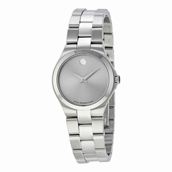 Movado Stainless Steel Grey Dial Ladies Watch 0606559