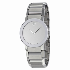 Movado Sapphire Silver Mirror Mens Watch 0606093