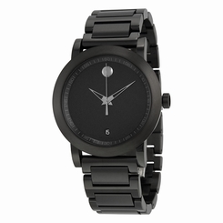 Movado Museum Sport Black Dial Black IP Stainless Steel Mens Watch 0606615