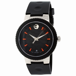 Movado 0606926 Gent's Quartz Sport Edge Black Rubber Band Watch