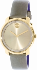 Movado Women's Bold 3600312 Gold Leather Swiss Quartz Watch