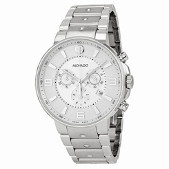 Movado SE Pilot Silver Dial Chronograph Stainless Steel Mens Watch 0606760