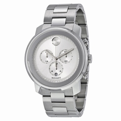 Movado Bold Silver Dial Stainless Steel Case and Band Mens Quartz Watch 3600276