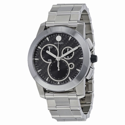 Movado Vizio Black Carbon Fiber Stainless Steel Mens Watch 0606551 885997026284