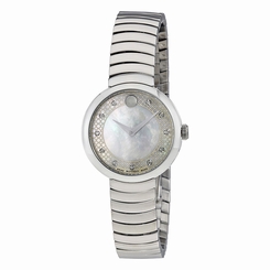 Movado Myla White Mother of Pearl Dial Ladies Watch 0607044