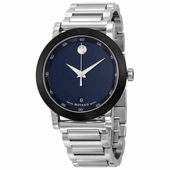 Movado Museum Blue Dial Stainless Steel Mens Watch 0607004