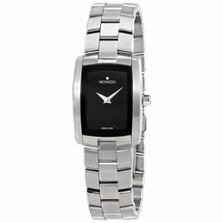 Movado Eliro Black Dial Ladies Watch 0605378 775924325088