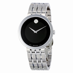 Movado Esperanza Black Dial Stainless Steel Mens Watch 0607057