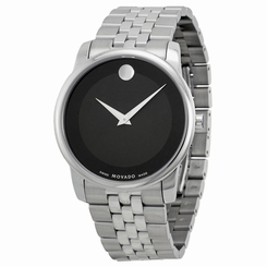 Movado Stainless Steel Black Museum Dial Mens Watch 0606504 885997007511