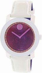 Movado Women's Bold 3600269 White Leather Swiss Quartz Watch