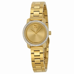 Movado Bold Champagne Dial Gold Tone Stainless Steel Ladies Watch 3600215 885997122122