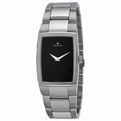 Movado Eliro Black Dial Stainless Steel Ladies Watch 0606662
