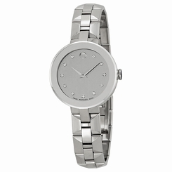 Movado Sapphire Silver Dial Stainless Steel Ladies Watch 0606814