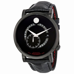 Movado Red Label Black PVD Stainless Steel Mens Watch 0606485