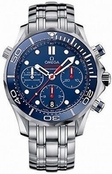 New Omega Seamaster Automatic Blue Chronograph Men's Watch 212.30.44.50.03.001 7612586239267