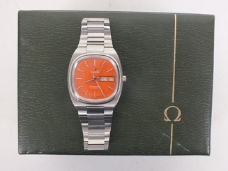 Vintage 1970s Omega Seamaster Automatic c1020 'TV Watch' Orange Square GREAT