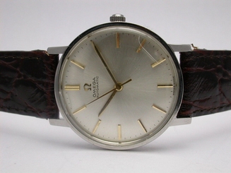 OMEGA AUTOMATIC ACIER INOXYDABLE VINTAGE STAINLESS STEEL MENS WATCH