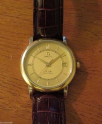 Omega De Ville Stainless Steel and Gold Bezel Automatic Chronometer Men's Watch
