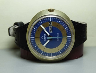 VINTAGE OMEGA AUTOMATIC GENEVE DYNAMIC STEEL GOLD DATE 752 MENS WATCH OLD H683