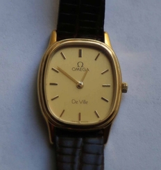 Omega DeVille 1450 Women's 10 Jewel Gold Plated Wristwatch