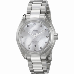 OMEGA WOMEN'S 34MM STEEL BRACELET SWISS QUARTZ WATCH 231.10.34.20.55.002
