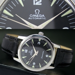 OMEGA Seamaster Swiss Made Automatic Steel Men Wrist Watch Black Radium Dial 552