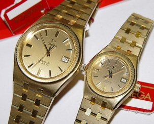 OMEGA SEAMASTER Ref. 1342/1360 18K watch/watch 37MM/28MM Papers