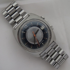 Omega Memomatic Alarm Automatic Date mens wristwatch steel case 40 mm. in diam.