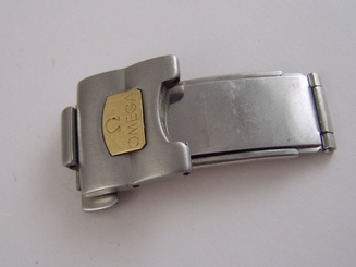 MENS OMEGA POLARIS STEEL AND GOLD WATCH CLASP No 1455/448/2