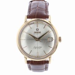 Vintage Omega Seamaster De Ville Silver Dial 18K Yellow Gold 166.020 Circa 1965