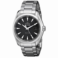 OMEGA MEN'S 38MM STEEL BRACELET & CASE QUARTZ BLACK DIAL WATCH 23110396006001