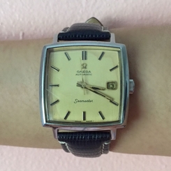 Super Rare Vintage 1970 Omega Seamaster Square Face MSRP $4495
