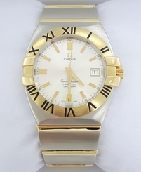 OMEGA Double Eagle 18K Gold & Stainless Steel Perpetual Quartz Watch Large 38mm