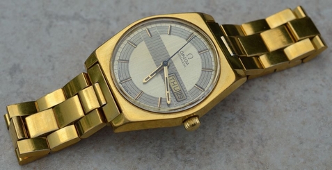 1969 OMEGA AUTOMATIC WRISTWATCH w/ DAY & DATE-24J CAL 751-GOLD TONE ��