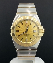 Omega Constellation Double Eagle 38mm Perpetual Calendar 1213.30 18k Gold Steel