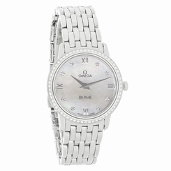 Omega DeVille Prestige Ladies Diamond Swiss Quartz Watch 424.15.27.60.55.001 7612586231742