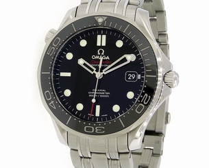 Omega Seamaster Professional Co-Axial Stainless Steel Watch, Black Dial/Bezel