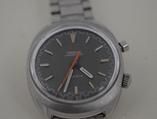w338 OMEGA CHRONOSTOP HAND-WIND STAINLES STEEL VINTAGE WRISTWATCH