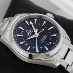 Omega Aqua Terra 150m GMT 231.10.43.22.03.001 Stainless Steel Blue Retail: $7900 7612586232428
