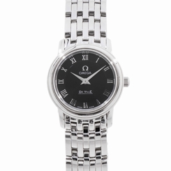 Omega De Ville Prestige Quartz Black Dial Steel 22mm Ladies Watch 4570.52.00