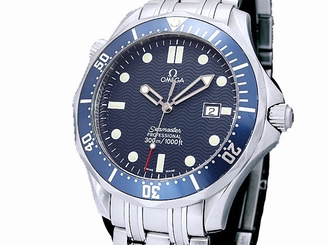Pre-Owned OMEGA Seamaster All SS Blue Dial Men's Quartz Wristwatch 2541.80, ML