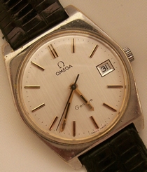 Omega Geneve Date mens wristwatch gold filled case 34 mm in diameter load manual
