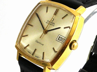 Mens Vintage Omega Geneve Automatic Wristwatch w/Date, Big Size