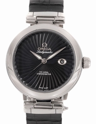 Omega DeVille Ladymatic Steel Black Dial Strap Ladies Watch 425.33.34.20.01.001